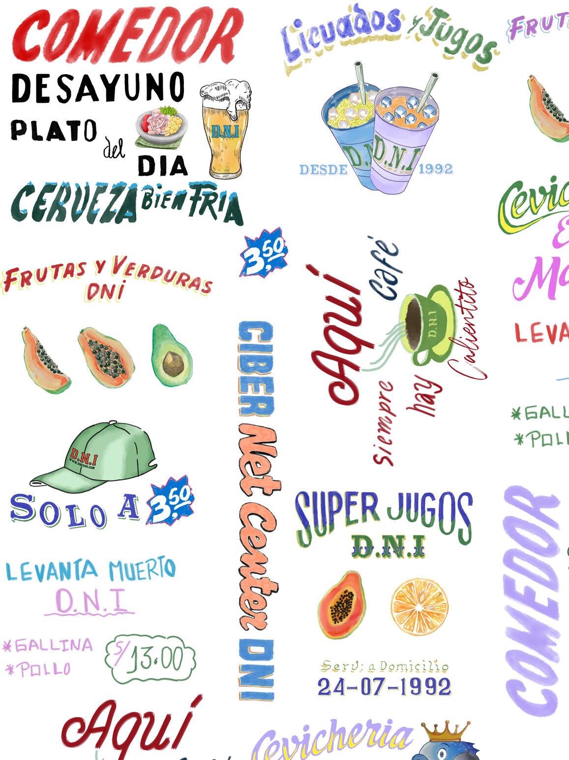 Motif all-over – D.N.I